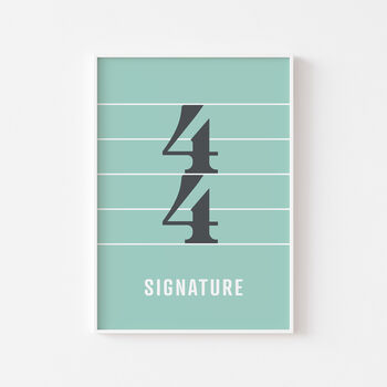 Time Signature Print | Music Theory Poster, 7 of 11