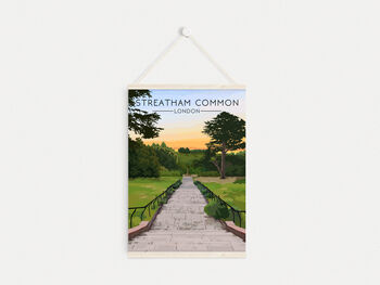 Streatham Common London Travel Poster Art Print, 6 of 8