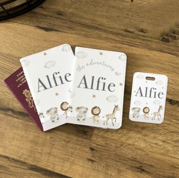 Personalised Safari Passport Cover And Luggage Tag Set, 3 of 5