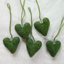 Fair Trade Mini Felt Heart Hanging Decoration, thumbnail 7 of 12