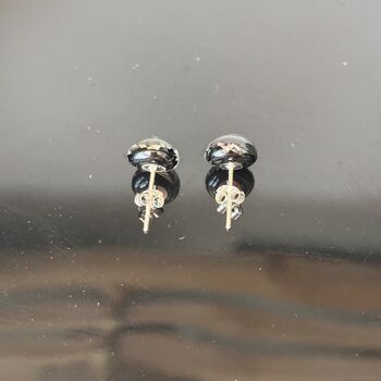 Pink Abstract Fused Glass Sterling Silver Stud Earrings, 8 of 10