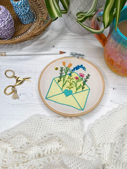 Floral Envelope Embroidery Kit, 4 of 7