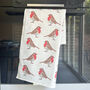 Little Robins Christmas Linen Tea Towel, thumbnail 3 of 3