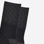 Women's Glitter Socks Folding Cuff Black Rainbow Sparkle, thumbnail 3 of 5