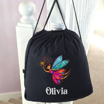 Personalised Fairy Drawstring Pe Kit Bag, 3 of 5