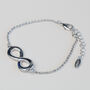 Sparkly Silver Infinity Charm Bracelet, thumbnail 3 of 3