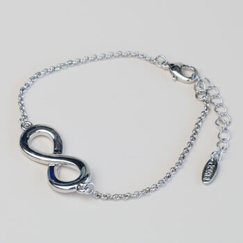 Sparkly Silver Infinity Charm Bracelet, 3 of 3