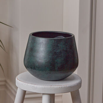 Saka Green Rounded Planter, 3 of 5