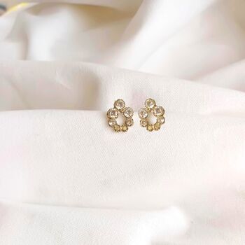 18k Diamond Cluster Nova Earrings, 4 of 5