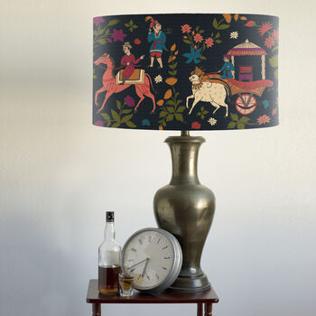 Procession On Charcoal Lampshade, 2 of 8