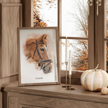 Personalised Watercolour Horse Portrait, 6 of 10
