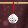 Roly Poly Dog Christmas Bauble Decoration, thumbnail 1 of 2