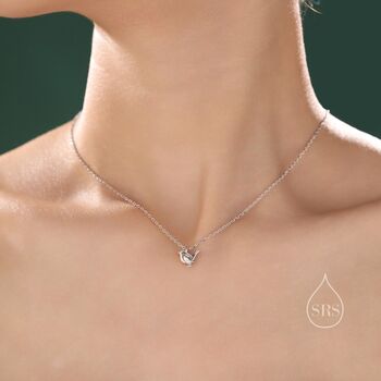 Tiny Robin Bird Pendant Necklace In Sterling Silver, 4 of 11