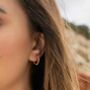 Ripple Wavy Texture Hoops, thumbnail 3 of 5