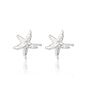 Sterling Silver Starfish Stud Earrings, thumbnail 2 of 4