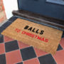 'Balls To Christmas' Coir Doormat, thumbnail 2 of 2