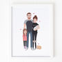 Hand Painted Personalised Family Portrait, thumbnail 3 of 6