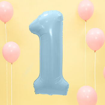 Blue Any Age Foil Number Birthday Balloon, 2 of 10