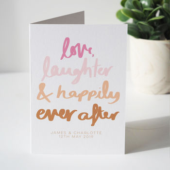 Happily Ever After Personalised Wedding Card, 3 of 4