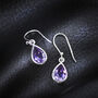 Amethyst Teardrop/Dangle Earrings, thumbnail 2 of 4