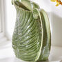 Botanical Green Leaf Jug Vase, thumbnail 4 of 4