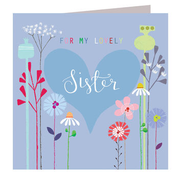 Floral Sister Greetings Card, 2 of 5