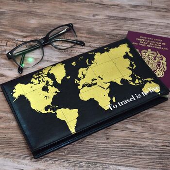 Personalised Travel Document Holder In Black, 2 of 4