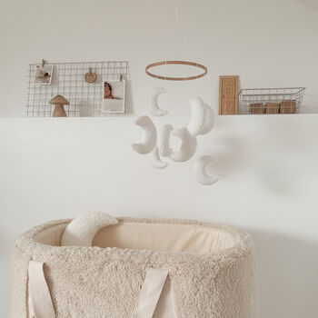 Micro Boucle Mini Moon Mobile Nursery Decor, 3 of 5