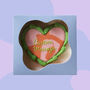 Personalised Retro Heart Iced Biscuit In Tutti Frutti, thumbnail 3 of 4