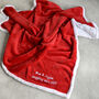 Personalised Red And White Super Soft Blanket, thumbnail 3 of 4