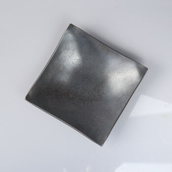 11th Anniversary Curved Square Steel Dish. Smooth Finish, Two Sizes, 8 of 12
