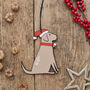 Chocolate Labrador Dog Christmas Decoration Personalisation Available, thumbnail 2 of 3