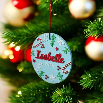 Personalised Decorative Christmas Bauble, 2 of 3