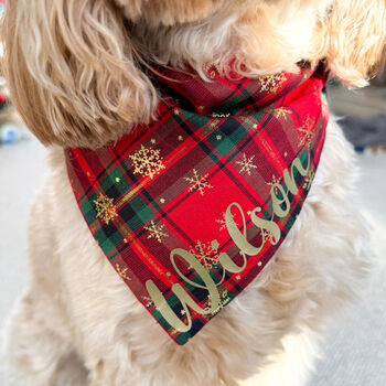 Personalised Christmas Dog Bandana, 2 of 9