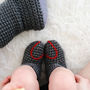 Handmade Baby Booties With Heart Or Snowflake, thumbnail 7 of 12