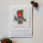 Funny Raccoon Charity Christmas Card, thumbnail 1 of 2