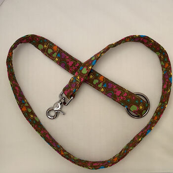 Green Leather Collar With Love Hearts Design Cut Outs, 6 of 6