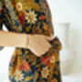 Black Silk Blend Kimono Robe, thumbnail 6 of 9