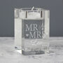 Personalised Mr And Mrs Wedding Tea Light Holder, thumbnail 3 of 6