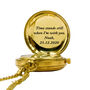 Personalised Brass Pocket Watch With Wooden Box, thumbnail 8 of 12