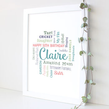 Personalised Word Art Gift For Her, 4 of 9