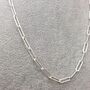 Sterling Silver Textured Paperclip Chain, thumbnail 3 of 6