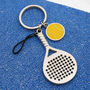 Personalised Padel Raquet Keyring, thumbnail 1 of 5