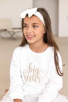 Embroidered Big/Little Sibling Sweatshirts With Heart Design Brother And Sister Available, 2 of 11
