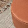 Brooklyn Large Drum Pouffe With Piping, thumbnail 2 of 12