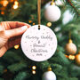 Personalised Mummy, Daddy And Bump Christmas Decoration, thumbnail 3 of 6