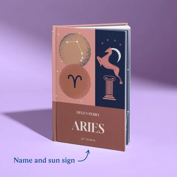 Aries Star Sign Gift Personalised Astrology Zodiac Book, 3 of 10