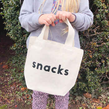 'Snacks' Little Canvas Bag, 3 of 5