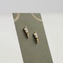 Trapeze Jewel Stud Earrings, thumbnail 5 of 7