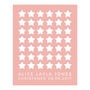 Stars Personalised Christening Guest Book Print, thumbnail 2 of 5